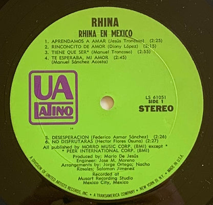 Rhina : Rhina En Mexico (LP)