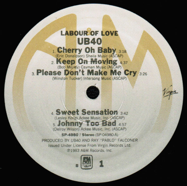 UB40 : Labour Of Love (LP, Album, RM, EMW)