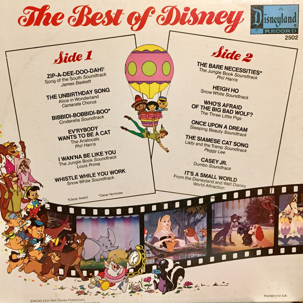 Various : The Best Of Disney Volume One (LP, Comp, RP)