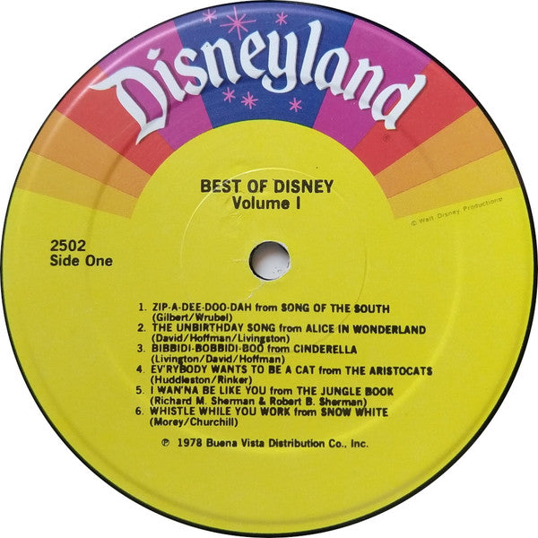 Various : The Best Of Disney Volume One (LP, Comp, RP)