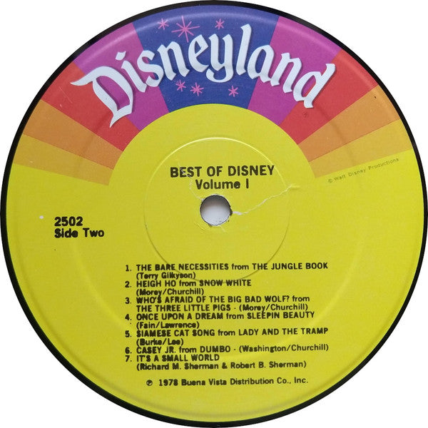 Various : The Best Of Disney Volume One (LP, Comp, RP)