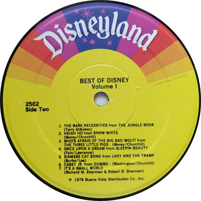 Various : The Best Of Disney Volume One (LP, Comp, RP)