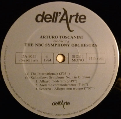 Arturo Toscanini, NBC Symphony Orchestra / Kalinnikov*, Glinka*, Mussorgsky* : Symphony No.1 / Capriccio Brilliante On The Jota Aragonese / Prelude And Polonaise From Boris Godunov (LP, Mono)