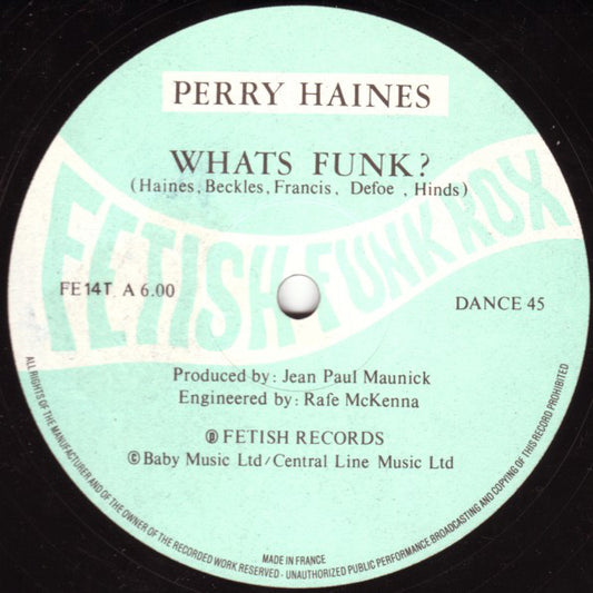 Perry Haines : Whats Funk? (12", Single)