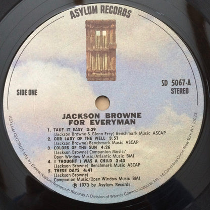 Jackson Browne : For Everyman (LP, Album, Ter)