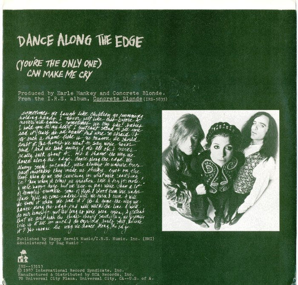 Concrete Blonde : Dance Along The Edge (7", Single)