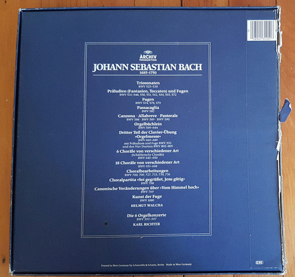 Johann Sebastian Bach : Orgelwerke (16xLP + Box, Comp, RE)