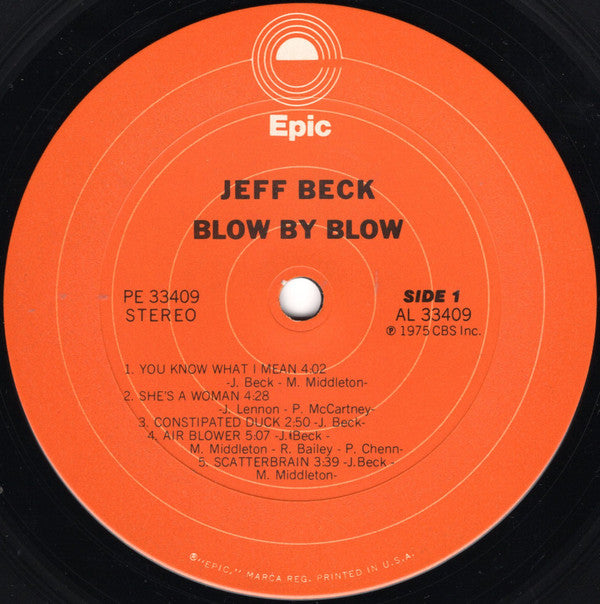 Jeff Beck : Blow By Blow (LP, Album, Pit)