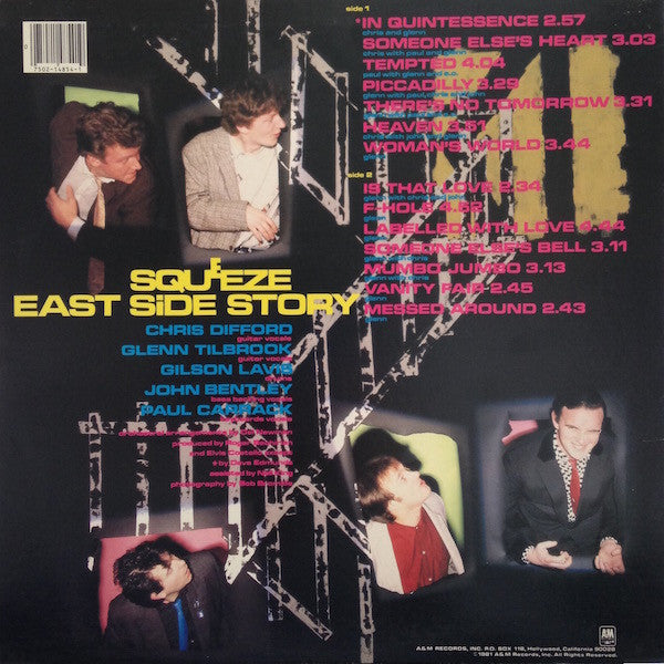 Squeeze (2) : East Side Story (LP, Album, Club, CRC)