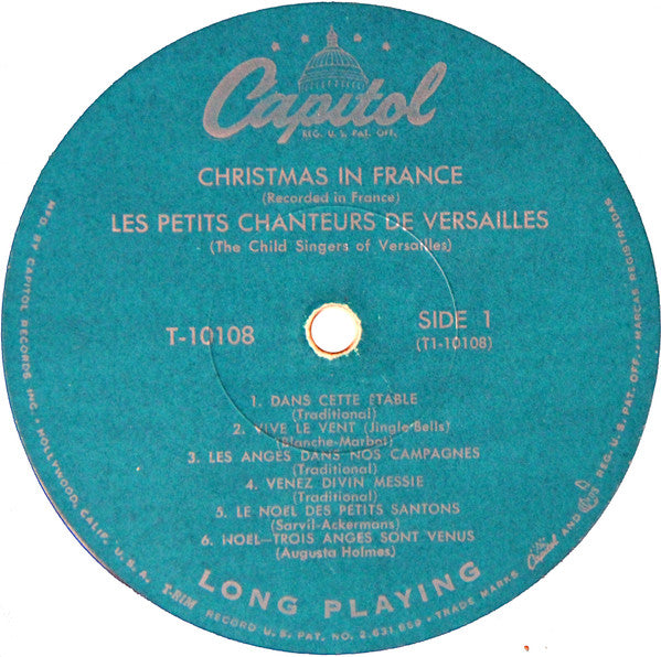 Les Petits Chanteurs De Versailles : Christmas In France (LP, Album, Mono, Scr)