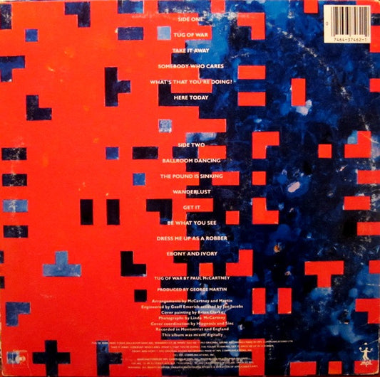 Paul McCartney : Tug Of War (LP, Album, Ter)