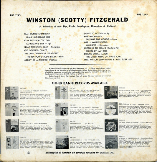Winston Fitzgerald : Winston (Scotty) Fitzgerald (LP, Album)