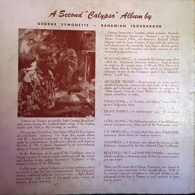 George Symonette And His Calypso Sextette : Calypso And Native Bahamian Rhythms (10", Album)