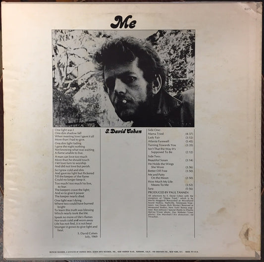S. David Cohen : Me (LP, Album, Promo)