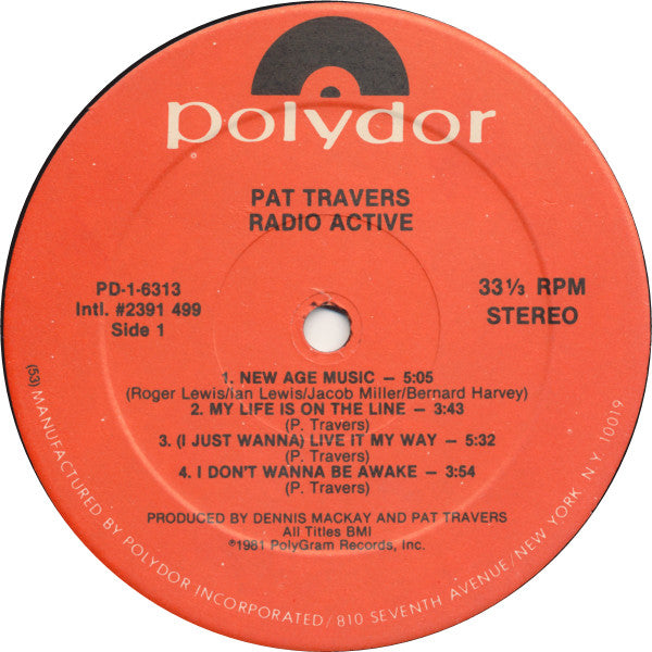 Pat Travers : Radio Active (LP, Album, 53 )