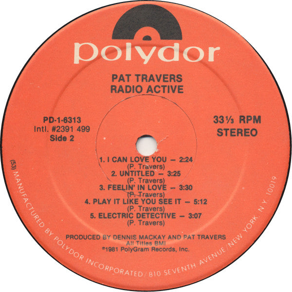 Pat Travers : Radio Active (LP, Album, 53 )