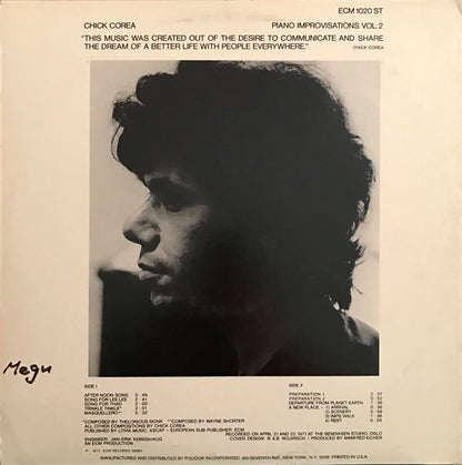 Chick Corea : Piano Improvisations, Vol. 2 (LP)