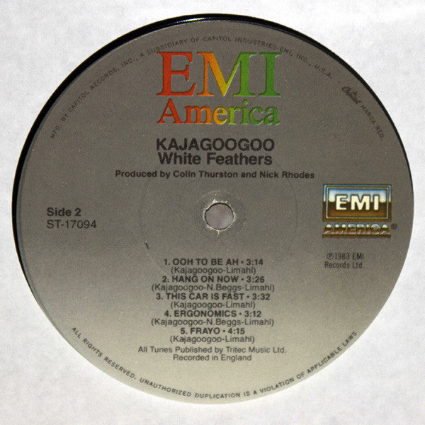 Kajagoogoo : White Feathers (LP, Album, Win)