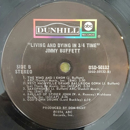 Jimmy Buffett : Living And Dying In 3/4 Time (LP, Album, Pit)