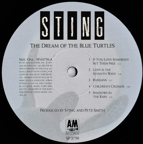 Sting : The Dream Of The Blue Turtles (LP, Album, Tra)