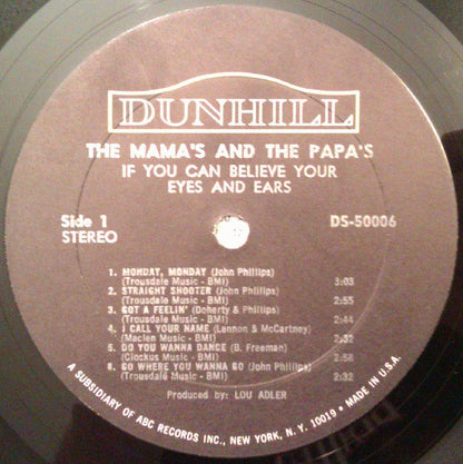 The Mama's And The Papa's* : If You Can Believe Your Eyes And Ears (LP, Album, RE)