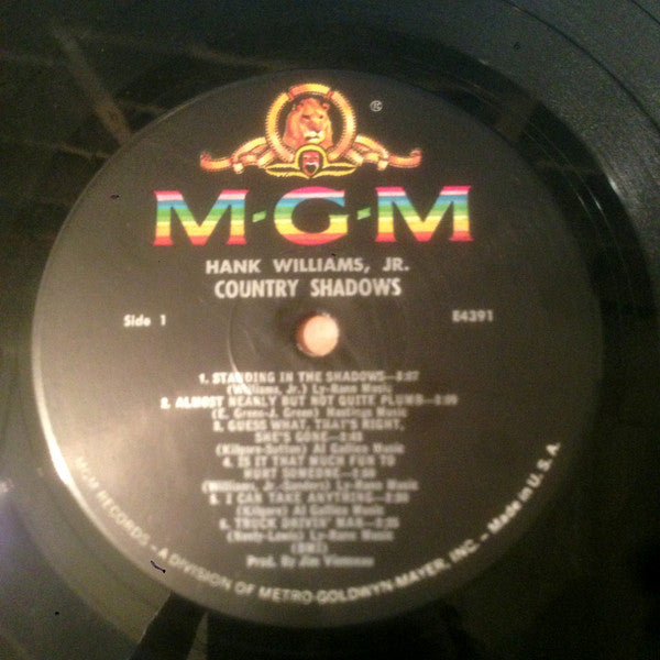 Hank Williams, Jr.* : Country Shadows (LP, Album, Mono)