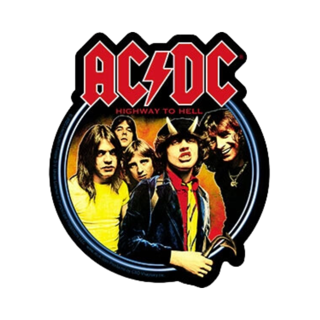 AC/DC Highway To Hell Circle Sticker – NH Vintage Vinyl