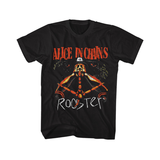 Black t-shirt with 'Alice in Chains' graphic design 
