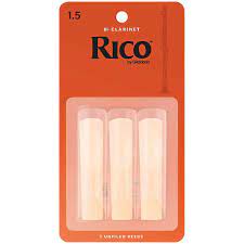 B(Flat) Clarinet - Rico 1.5 Reeds (3Pack)