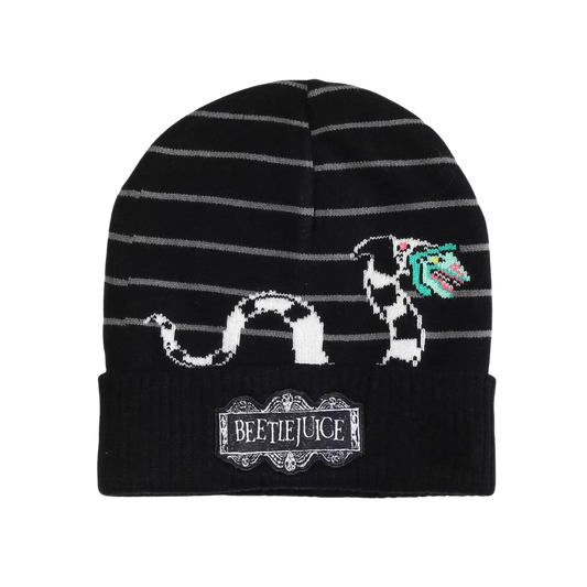 Beetlejuice Sandworm Stripe Beanie