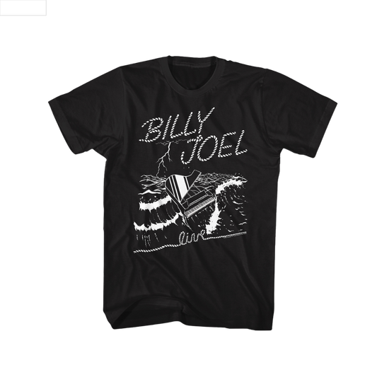Black t-shirt with 'Billy Joel' design 