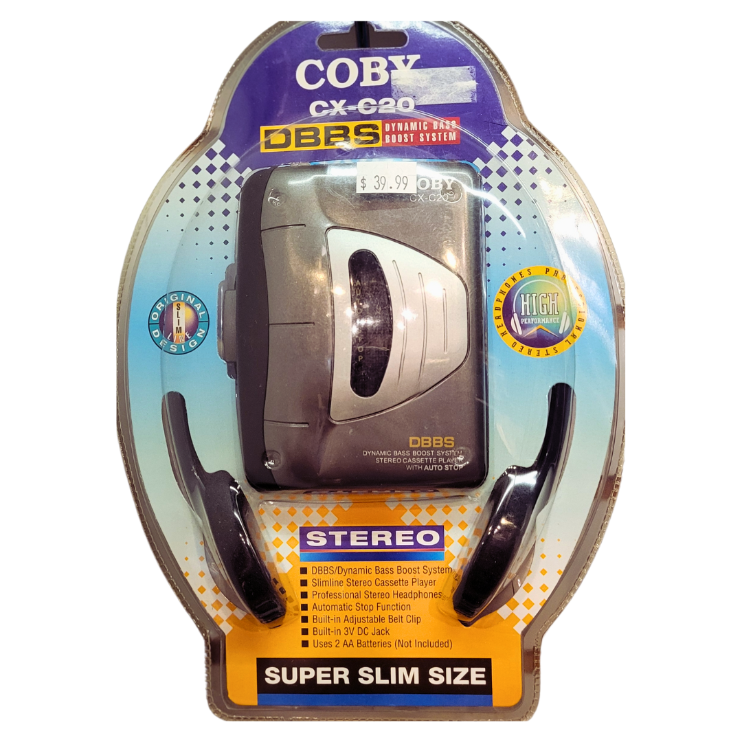 Factory Sealed Coby Cassette Player with Headphones