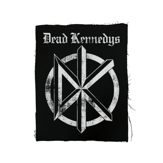 Black patch with 'Dead Kennedys' logo and symbol on a white background