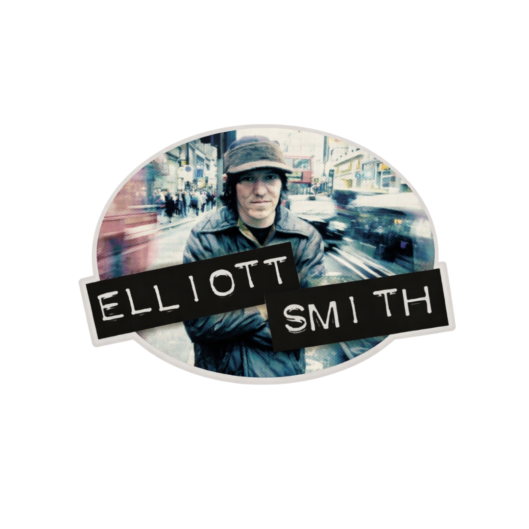 Album cover with a stylized photo of a person and 'Elliott Smith' text.