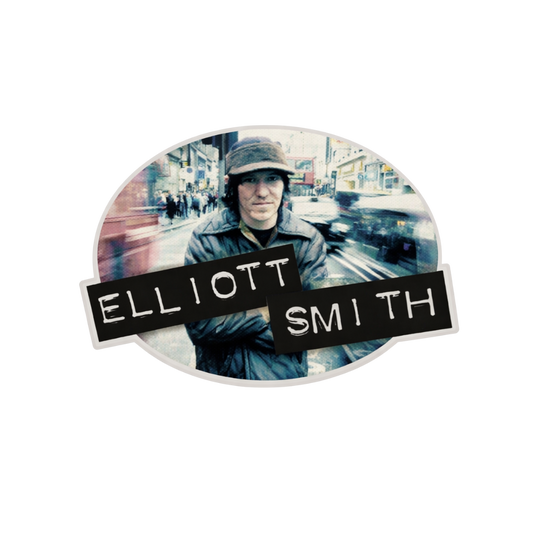 Album cover with a stylized photo of a person and 'Elliott Smith' text.