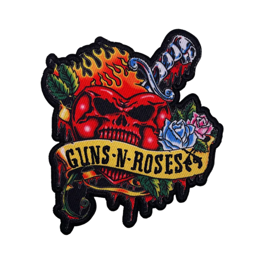 Guns N Roses Dagger Heart 3.4"x3.75" Patch