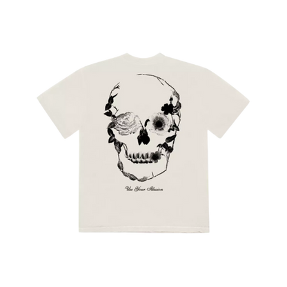 Guns N' Roses Skull Flower Eyes Fit T-Shirt Back