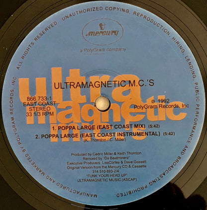 Ultramagnetic MC’s - Poppa Large 12” Single *BOOTLEG*