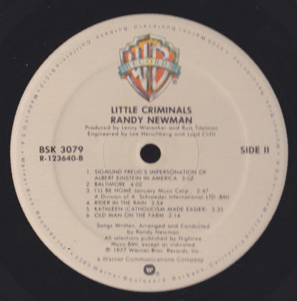Randy Newman : Little Criminals (LP, Album, Club, RE, RCA)