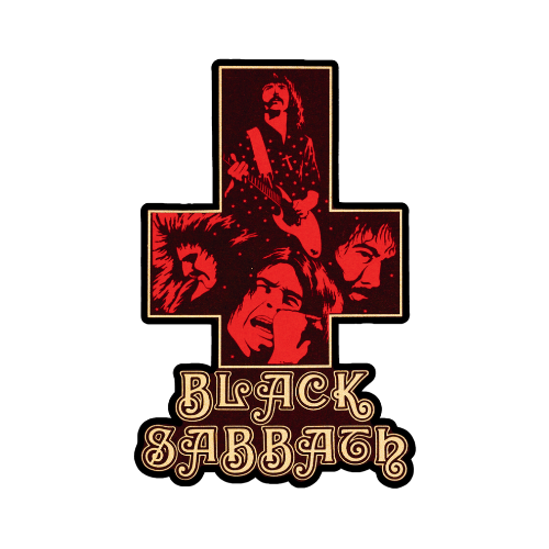 Black Sabbath Cross Sticker