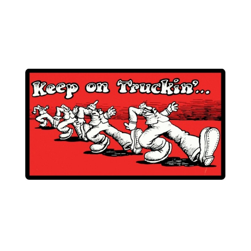 Keep on Truckin Red Sticker