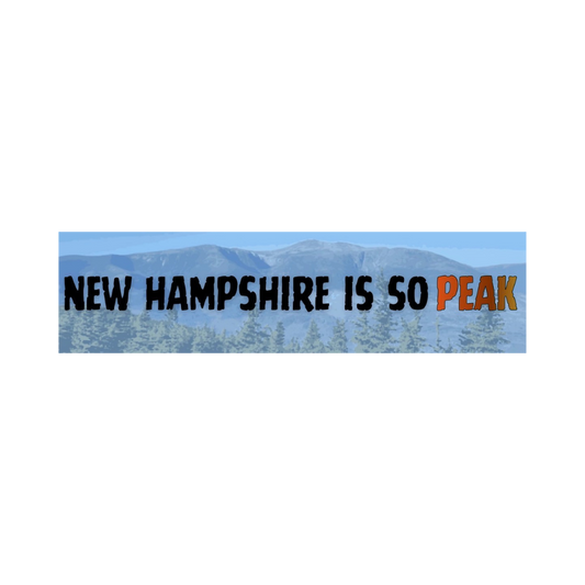 NH is so PEAK Bumper Sticker with fall foliage in the background
