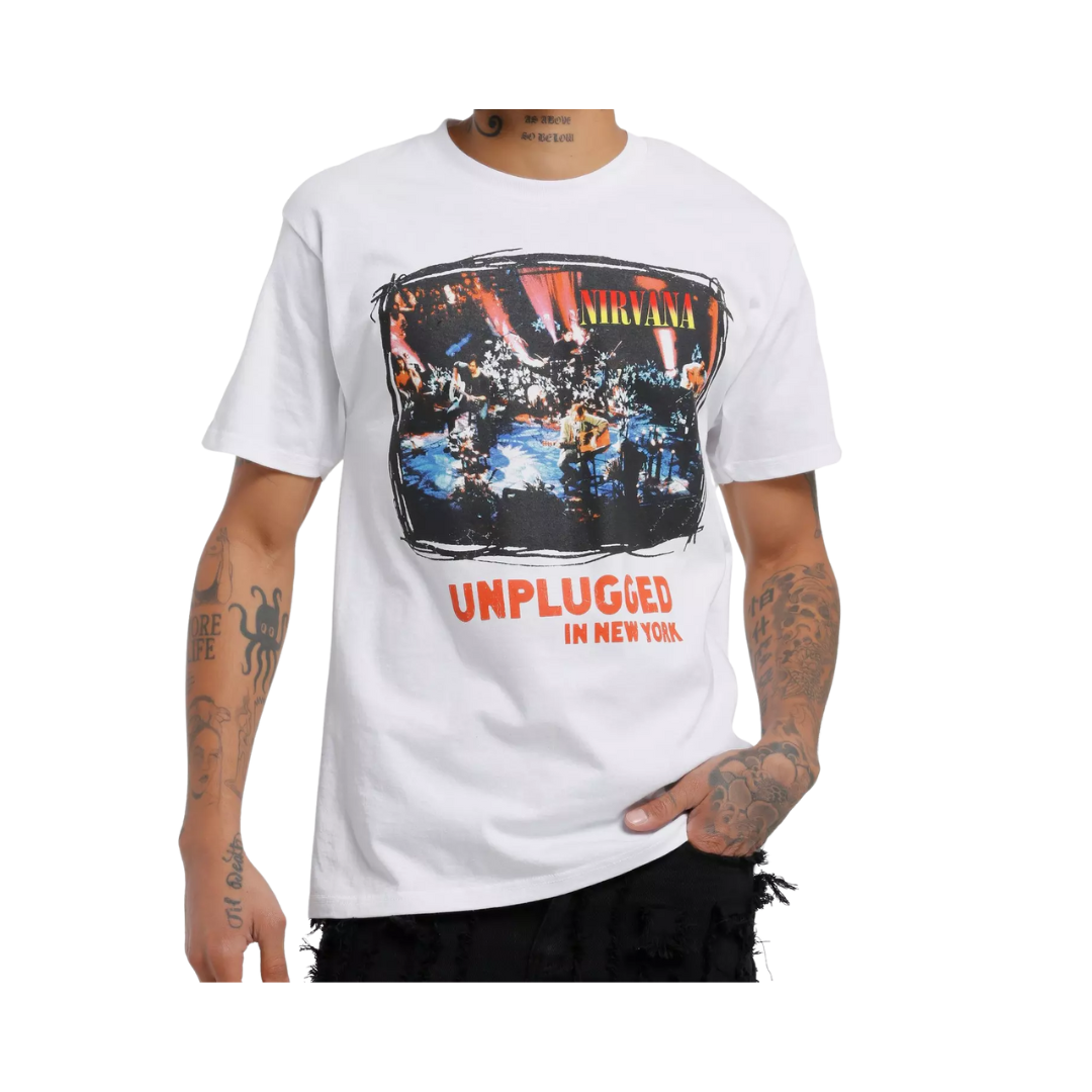 Nirvana Unplugged In New York Heavyweight T-Shirt