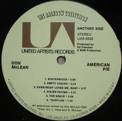 Don McLean : American Pie  (LP, Album, Pit)