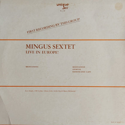 Mingus Sextet - Live in Europe! (LP, Unofficial, Very Good Plus (VG+))