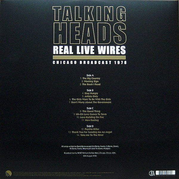 Talking Heads - Real Live Wire Chicago Broadcast 1978 (2LP, Unofficial, Very Good Plus (VG+))