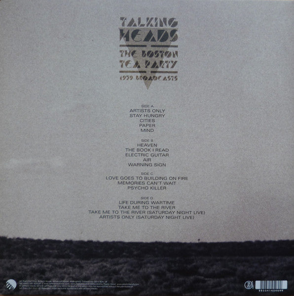 Talking Heads - The Boston Tea Party - 1979 Broadcasts (LP, Unofficial, Clear, Mint (M))