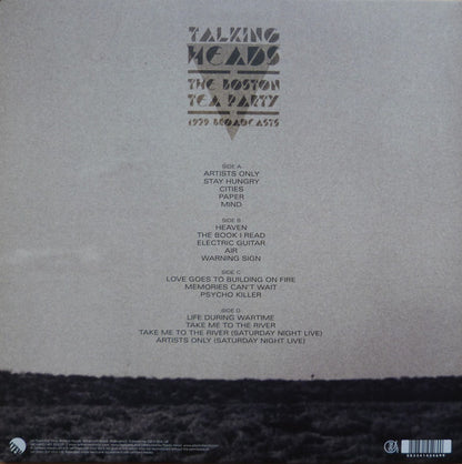 Talking Heads - The Boston Tea Party - 1979 Broadcasts (LP, Unofficial, Clear, Mint (M))