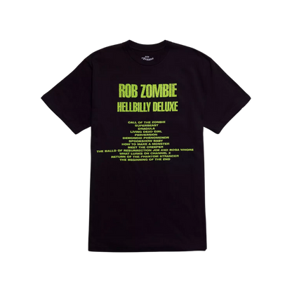 Rob Zombie Hellbilly Deluxe Tracklist Two-Sided T-Shirt Front