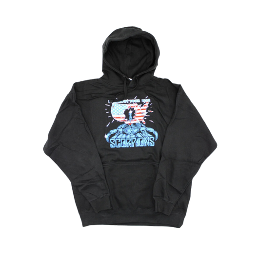 Scorpions Blackout 1982 USA Tour Pull Over Hooded Fleece Hooded Sweatshirt